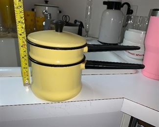 PLL #413 YELLOW DOUBLE BOILER POT @ $5