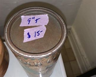 PLL #432- ANTIQUE EARLY 1900'S ROCK-CO PURE COCOA ADVERTISING CARDBOARD 2 POUND TIN @ $15