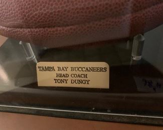 PLL # 439 TAMPA BAY BUCCANEERS SIGNED FOOTBALL "TONY DUNGY" @ $40