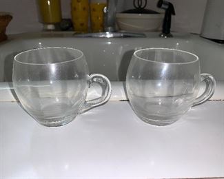 PLL # 450 -TWO GLASS TEA CUPS @ $3 FOR BOTH
