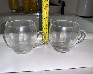 PLL # 451 -TWO GLASS TEA CUPS @ $3 FOR BOTH