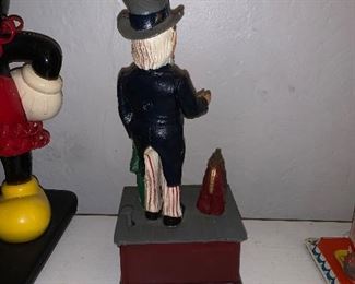 PLL # 456 -VINTAGE 1975 UNCLE SAM MECHANICAL BANK @ $25
