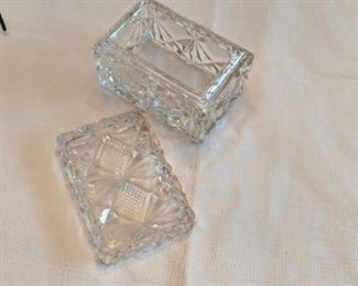 PLL #537 CUT GLASS / CRYSTAL BOX WITH LID @ $5