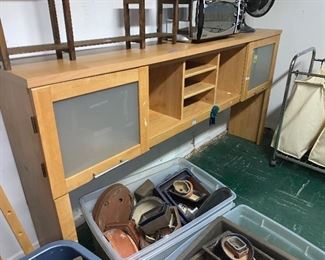 PLL# 594 - Wood Headboard with Cabinets and Shelves @ $20