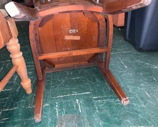 PLL#613 - Stained Hardwood Chair "Desks Inc" @ $20