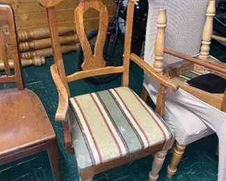 PLL# 614 - Stained Hardwood Chairs - 5 Total @ $25 ea.