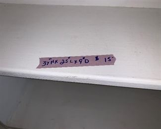 PLL#670- Three tiered White Shelf - (37" x 25" x 9") @$15