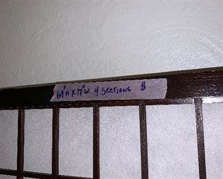 PLL# 675 - Four Section Screen (Each Section - 69" x 17") @ $20