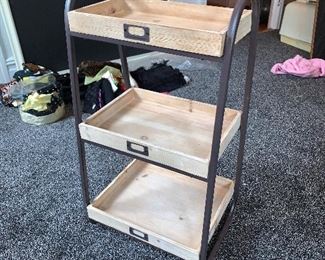 PLL# 687 Wood and Metal Shelf (32" x 17" x 14") @ $30