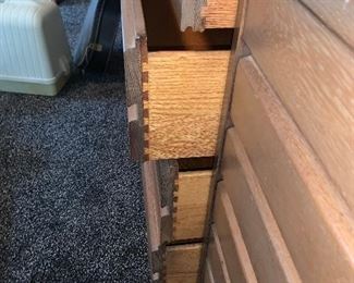 PLL# 691 - FIVE PIECE Sligh Furniture Bedroom Bed Frame (33" x 57" 12") with Long Dresser & Two Nightstands (30" x 21" x 18") @ ALL $250