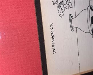 PPL# 692 - Art Prints Cats in the Bathroom "MJ Blakebrough" @ $25 for both / measures 10 1/2" x 8 1/2"