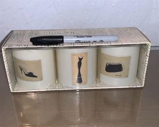 PPL# 694 - Set Of Three Candles - NEW - $8 for ALL