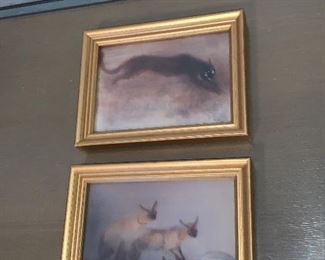 PPL#695 - Framed Art @ $25 for both / measures 5" x 7 1/4"