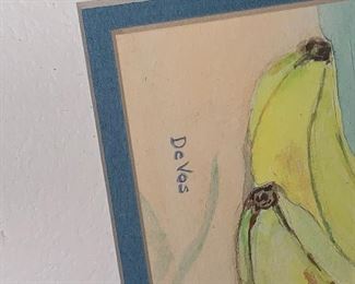 PPL# 703 - Frame Art (11" x 14") - Watercolor Signed DeVos - $30