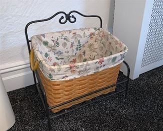 PPL#705 Longaberger Basket and Metal Stand (18" x 17" x 11") @ $75