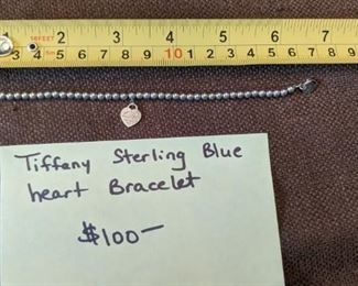 PLL #36 Tiffany Sterling Blue Heart Bracelet @ $100