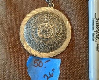 PLL #58 Vintage Sterling Mexico Pendant & Chain $50