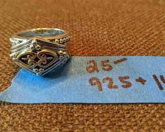 PLL #59 Sterling Silver & 14K Gold Ring @ $25