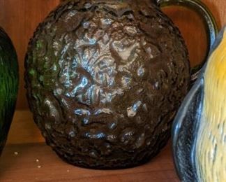 PLL #488 GREEN GLASS PITCHER @ $15