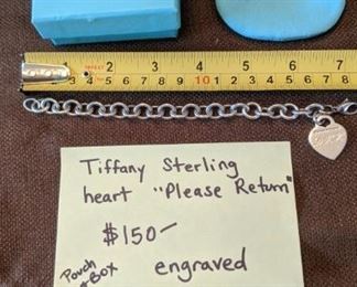 PLL #56 Tiffany Sterling Heart " Please Return" @ $150