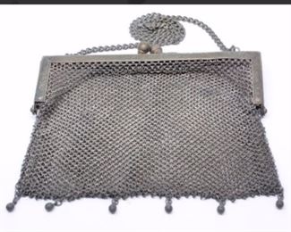 PLL # 724 Vintage Mesh German Silver Purse @ $15