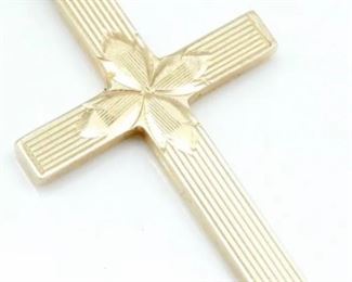 unknownPLL # 732 SOLID 14k YELLOW GOLD LADIES CROSS PENDANT {AUTHENTIC}
MAKER ~ Unknown
SIZE ~ 1 1/4" long
WEIGHT ~ 1.0 gram
MARKED ~ 14k $45