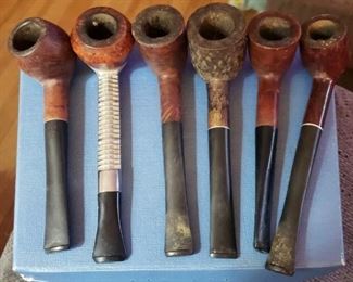 Lot of 6 Antique pipes Grabow, Viking Starfire Briars and Crown Duke $65