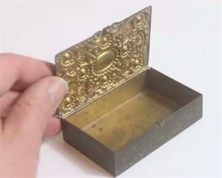 collectable trinket box with set stones 7.4cm x 4.7cm x 2cm @ $25