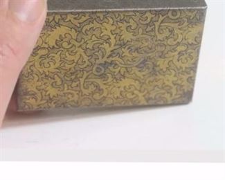 collectable trinket box with set stones 7.4cm x 4.7cm x 2cm @ $25