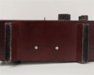 Description: $60 VINTAGE VERANDAH STYLE OF ANTIQUE RADIO #HE1003 120V 60Hz POWER 7W
Size/Dimensions: 11 1/2" X 8" X 4 1/2"
Maker/Model: VINTAGE VERANDAH