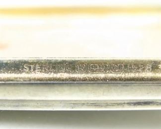 $40 Antique Sterling Silver Compact Makeup Mirror 85.2g. Nice compact that opens and closes great and still has the puffer and mirror. One minor ding on the side. Stamped sterling. 2-5/8"L