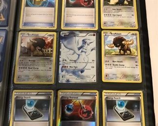 HUGE LOT OF POKEMON CARDS WITH A BINDER 90 CARD LOT