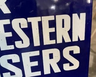 VINTAGE PORCELAIN TEXAS & SOUTHWESTERN CATTLE RAISERS Porcelin SIGN. 20” x 12”