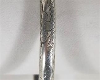 925 Sterling Silver 7.5" Bangle Bracelet 7.26g