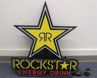 Rockstar Energy 30" Light Up Hanging Bar Sign (Tested and works)