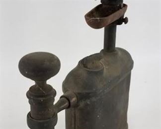 Title: Antique Blowtorch (Early 1900's) Length (in.) : 7 in Width (in.) : 1.5 in Height (in): : 10.50 in