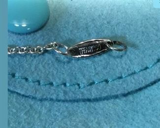 TIFFANY & CO. Sterling Silver ELSA PERETTI T Heart Bracelet 7.5”