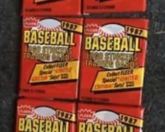 Lot Of 6 1987 Fleer Baseball Unopened Packs