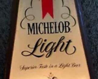 Vintage Michelob Light Beer Sign, works