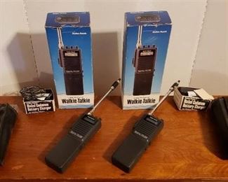 Pair of Vintage Radio Shack 5-watt 40-channel Walkie-talkies ~ untested - no NiCd batteries available