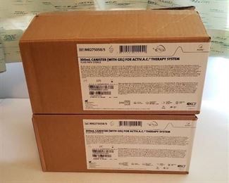 (2) Boxes of 300 ml Canister (with Gel) for Activac Therapy System Fluid Path Sterile (5 Pack of 5 in each box) Sealed
