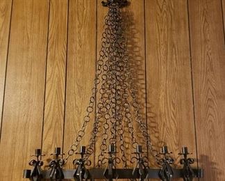Large Wrought Iron (7) Candle Candelabra