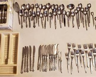 Lot of Mix & Match Stainless Silverware ~ some new in box and tray included