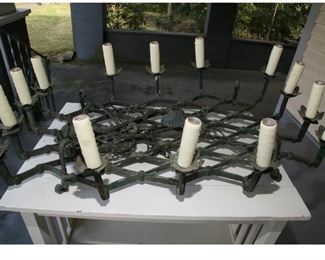 BEAUTIFUL IRON HANGING FIXTURE (GREAT OVER FARM TABLE OR ISLAND