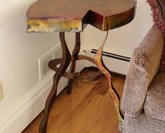 Copper free form artisan made table