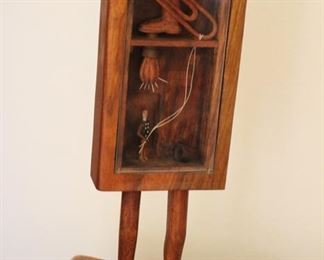 Andreas Borocz carved wood book shape sculpture
