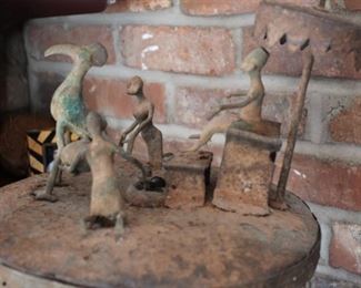 Iron traveling Altar / staff “Asen” from Fon people of Benin, Africa

