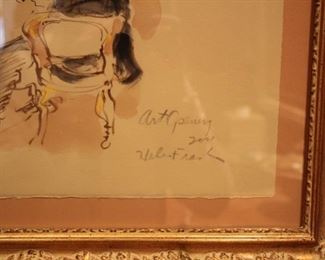 Helen Frank “Art Opening” watercolor
