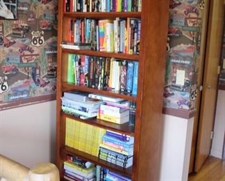 Bookcase with rock & roll books