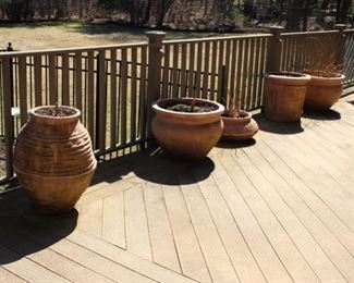 Large terra cotta planters